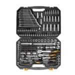 TOLSEN Professional 216Pcs Box Case Combo Package Wrench Socket Tool Sets