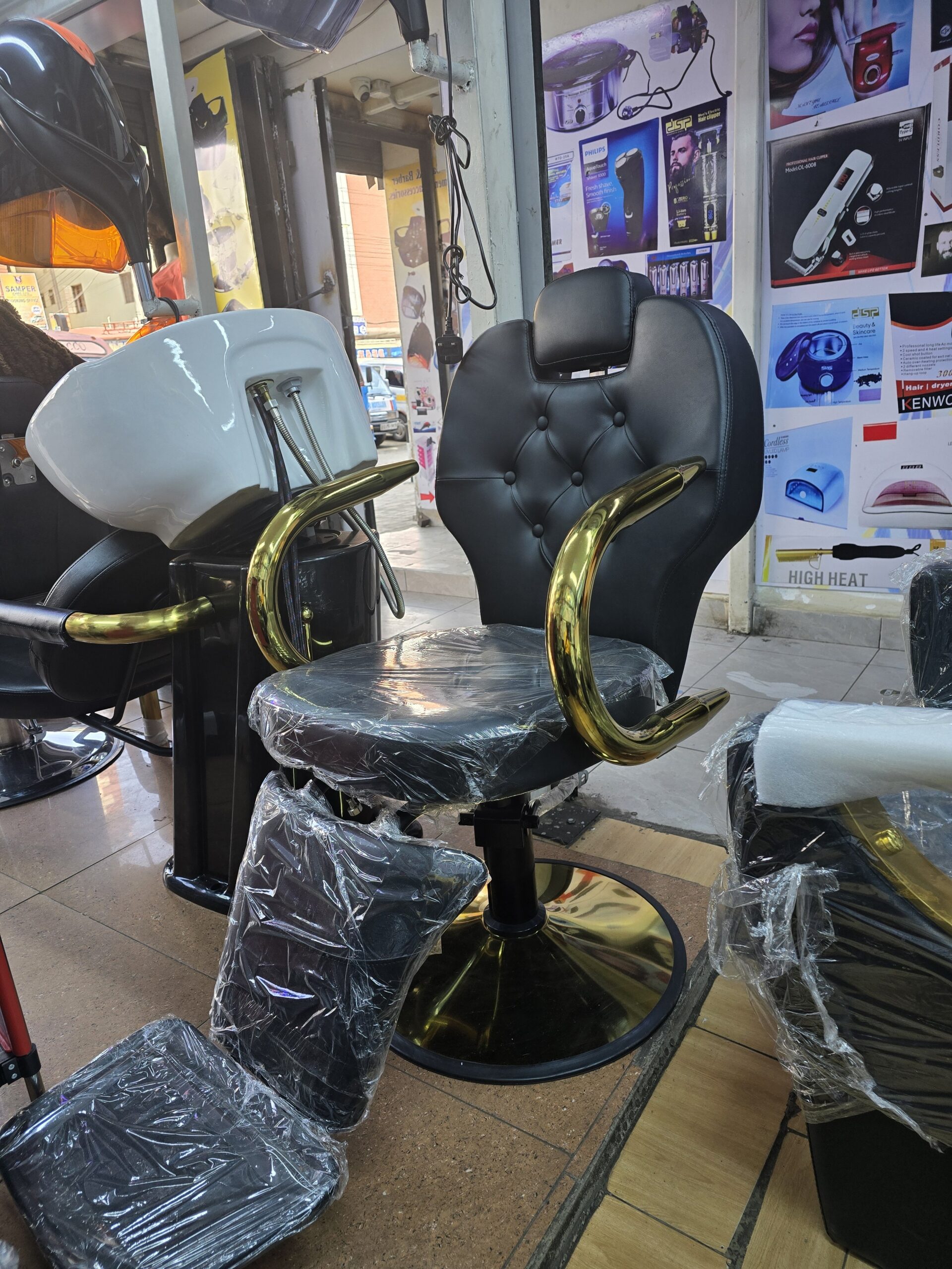 1000061731-scaled-1.jpg GOLD BARBER CHAIR - Image 1